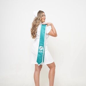 Nursing Pinning Dress & 2 caps